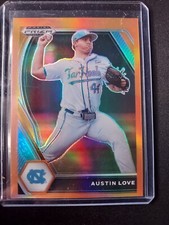 2021 Panini Prizm Baseball Draft Picks Austin Love Red Gold Orange /50 SSP HIT