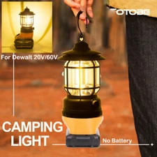 LED Lantern Camping Light Outdoor Hanging Lamp For Dewalt 18V 20V Li-ion Battery