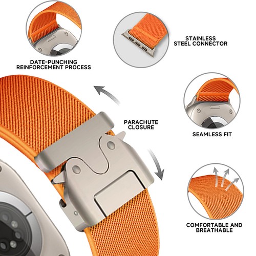 Parachute Straps For Apple Watch ultra 2 Band correa Bracelet iWatch 10 Hot Sale - Picture 3 of 16