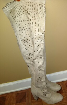 Rue 21 Suede Cut Out Khaki Boots Sz