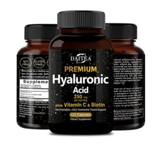Hyaluronic Acid Supplements 250mg 30/60/120ct for Skin Hair Nail and Eye Health