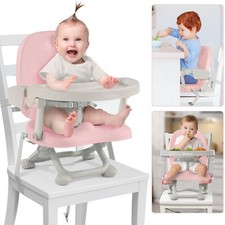 Kinder Sitzerhöhung Tragbarer Hochstuhl Babyhochstuhl Essstuhl Booster Sitz Rosa