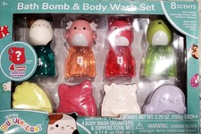 Squishmallow Bath Bomb  Body Wash Set 8 Pack W/Surprise Charms