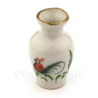 Puppenhaus Miniatur Klassisch Hahn Motiv Vase
