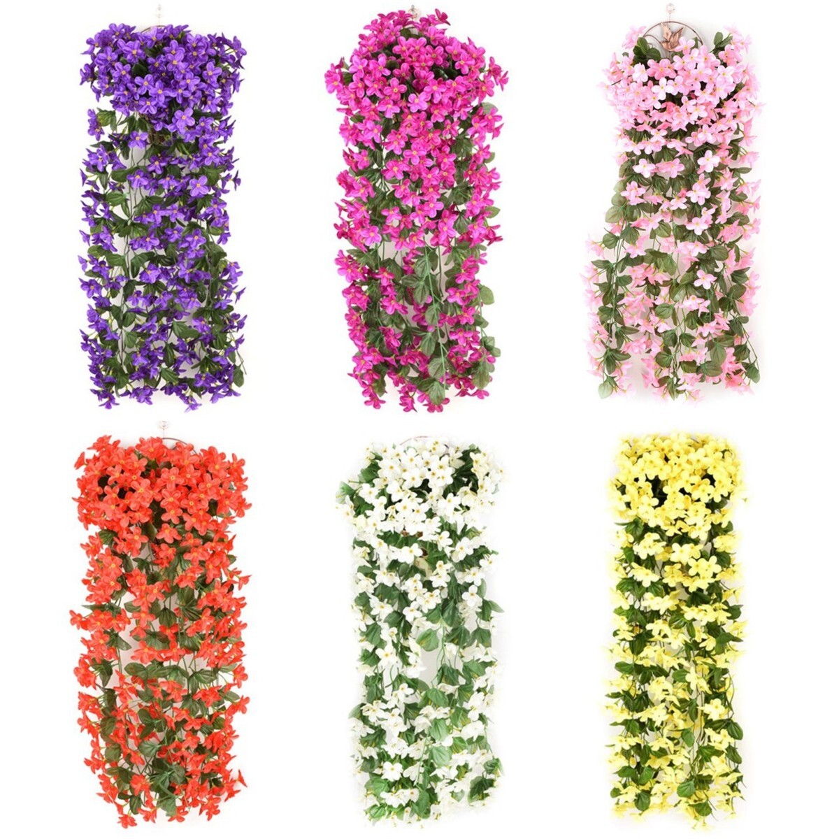 Artificial Fake Hanging Flowers Vine Plant Home Garden Indoor Outdoor
