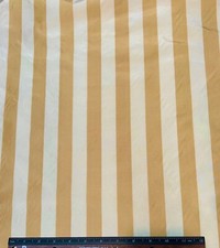 Cream/Gold Taffeta 1" Stripes 100 Silk Fabric 54" Wide By The Yard SD-717B