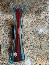 Vintage Murano Sommerso Swung Vase