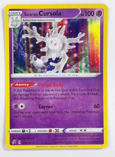 Galarian Cursola Pokmon TCG Cards for sale | eBay