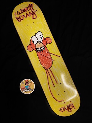 RARE Enjoi Caswell Berry Monkey Cartoon Scribble Skateboard Deck