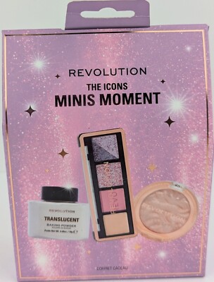 Revolution The Icons Minis Moment: Translucent Powder, Eyeshadow, Highlighter