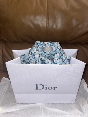 NEW DIOR HOMME OBLIQUE PIXEL HAWAIAN SHORT SLEEVES SILK