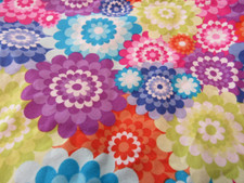 SCRUB TOP Size Large Bright Mixture of colorful Flowers Barco Uniforms.