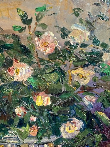 Original Impressionism Still Life Floral Oil Painting on Board Signed - Picture 8 of 10