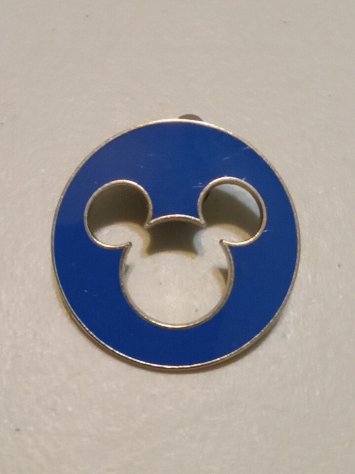 Disney Mickey Head Icon Blue Cutout Pin (U7:78076) | eBay