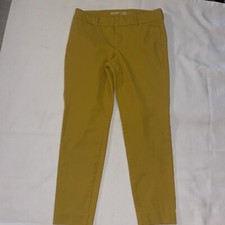 WOMENS OLD NAVY PIXIE MID RISE CROPPED PANTS SIZE 6 GOLD