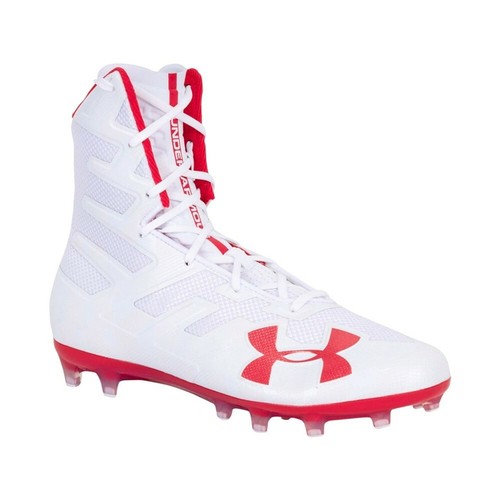 Under Armour UA para hombre resaltar Mater Cilindro Fútbol Tacos  3020266-102 Blanco/Rojo 10.5 M | eBay