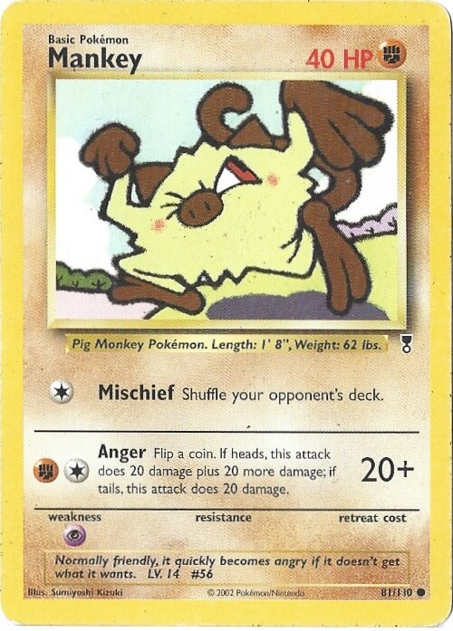 Pokémon TCG Mankey 81/110 Illus. Sumiyoshi Kizuki 2002 | eBay