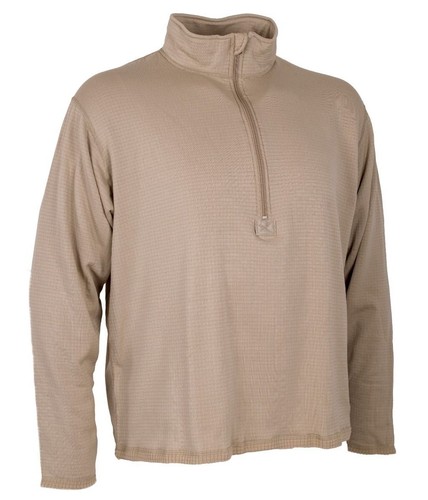 New 2XL US Military Cold Weather Gen III Midweight Fleece Pullover Half Zip Tan - 第 1/2 張圖片