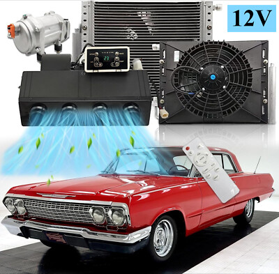 12V Underdash Remote Control Cool Electric Air Conditioner DC Auto Car A/C Kits