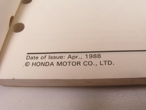 1988 88 Honda NX250 NX 250 Manual del taller de reparación de servicio Libro del distribuidor 61KW300 OEM - Imagen 7 de 8