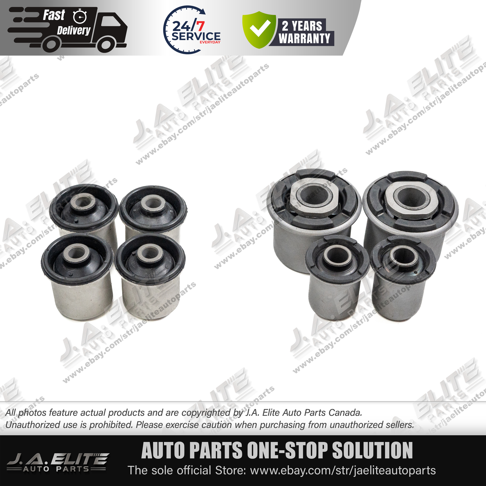 8pcs Front Upper &Lower Control Arm Bushing Kit fit Bentley Mulsanne