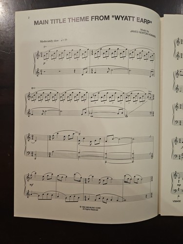 Partituras de título principal de Wyatt Earp 1994 James Newton Howard - Imagen 2 de 2