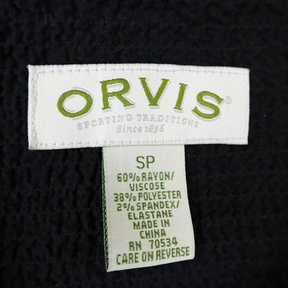 Orvis Jacket Womens PS Black Crinkle Zip Sweater Sweatshirt Outdoor Hike Casual - Image 3 of 4