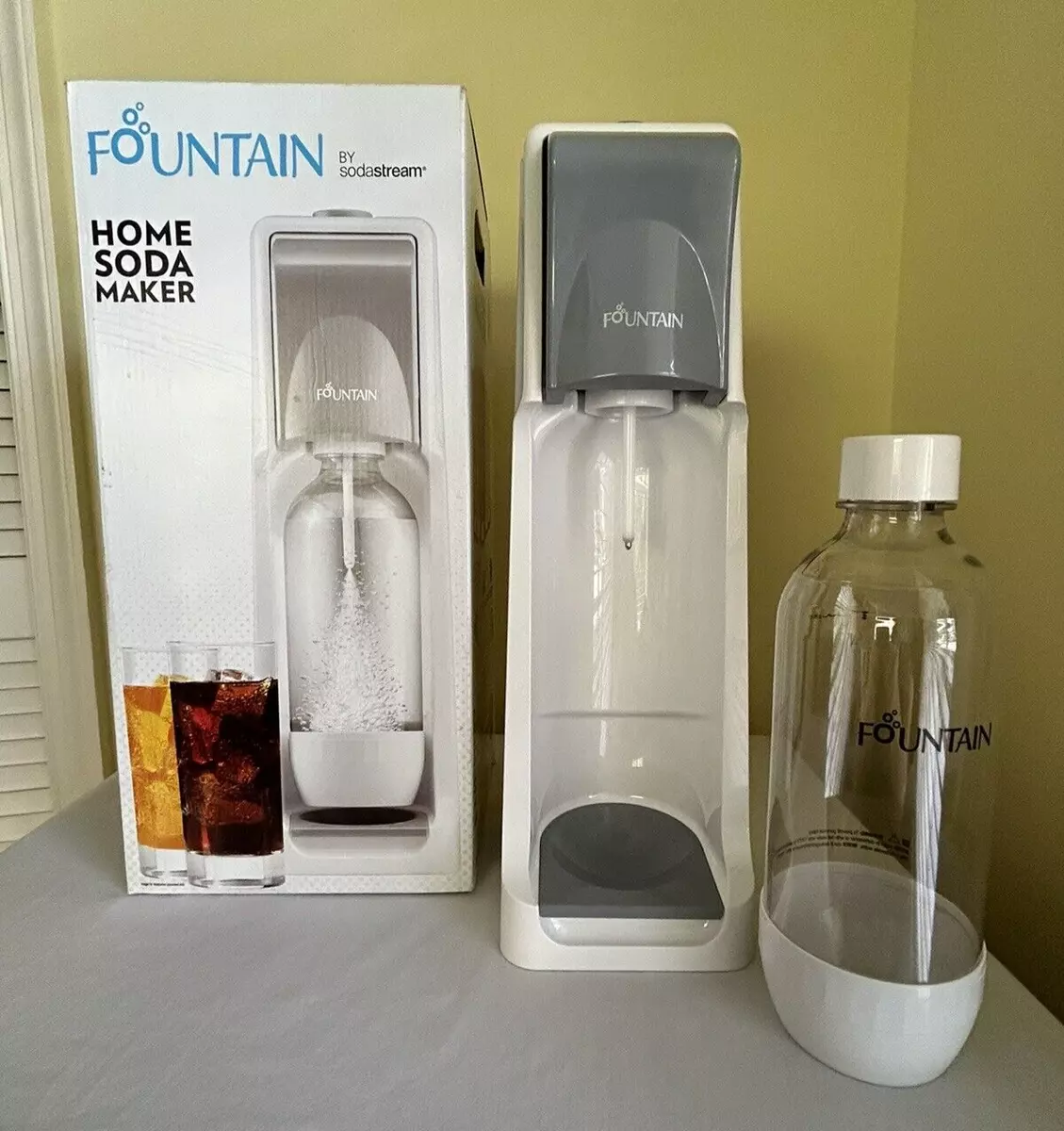 SodaStream Fountain Home Soda Maker Kit Jet C100 Tested Needs New CO2  Cartridge