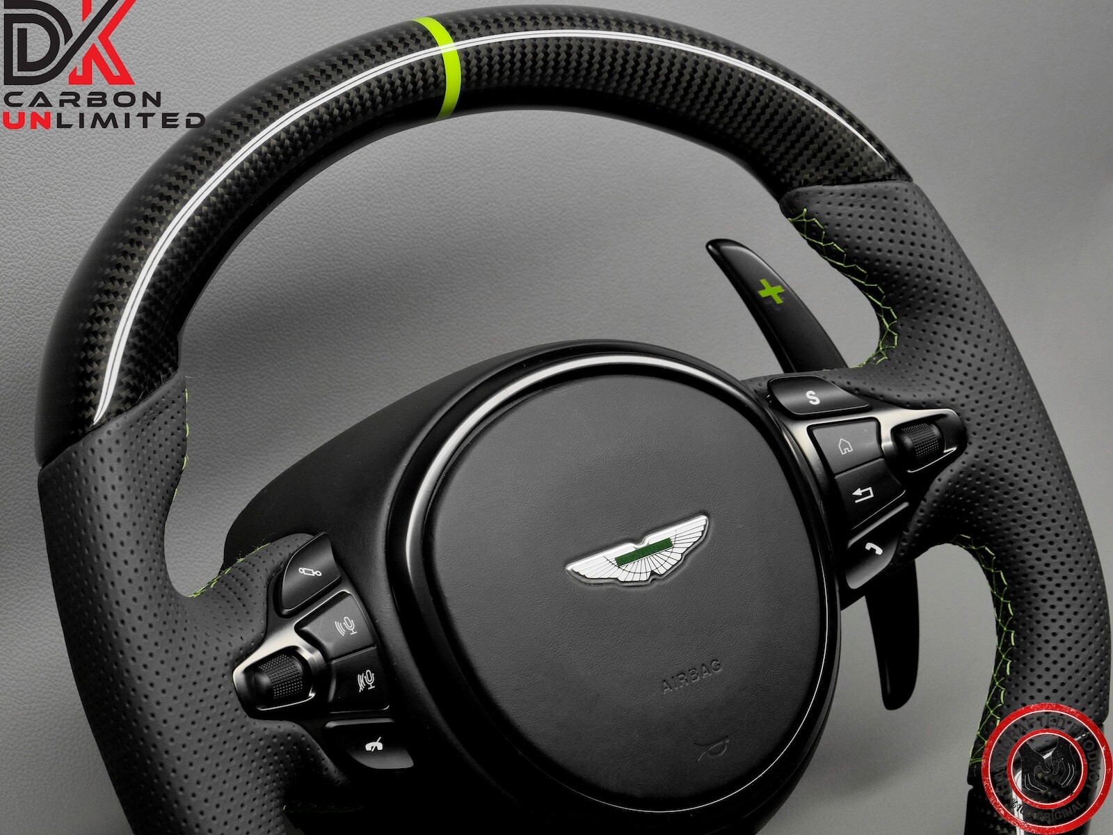 Aston Martin Vantage DB11 DBS Superleggera AMR Green Ring Carbon Steering Wheel