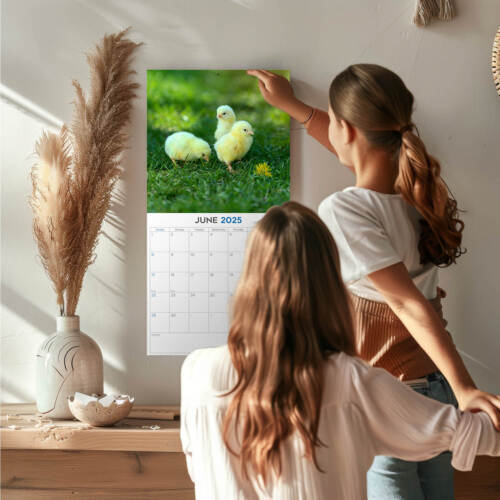 Calendario de Pollos 2025 - Lindo Calendario de Pared Animal - ¡Hecho en EE. UU.! - Imagen 2 de 8