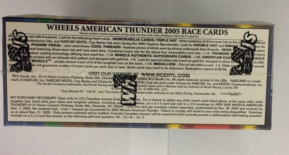 2005 Wheels American Thunder NASCAR Racing Hobby Edition Box Factory Sealed - Image 4 of 4