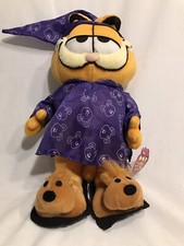 Garfield Night Shirt Sleepcap And Houseshoes Plush Vintage