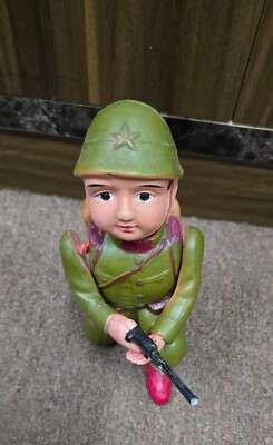 Vintage old rare collectible cellulite tin toy windup made Japan working conditi