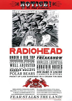 RADIOHEAD FEAR ALBUM COVER 24x36 poster THOM YORKE