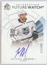 2017-18 UD SP Authentic Auto Future Watch Michael Amadio 173/999 Kings #157
