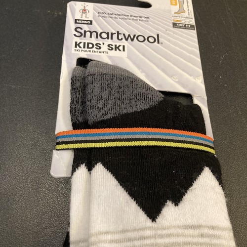 Smartwool Kids Ski Large Crew Socks Size 3-6 NWT Merino Light Cushion Over Calf