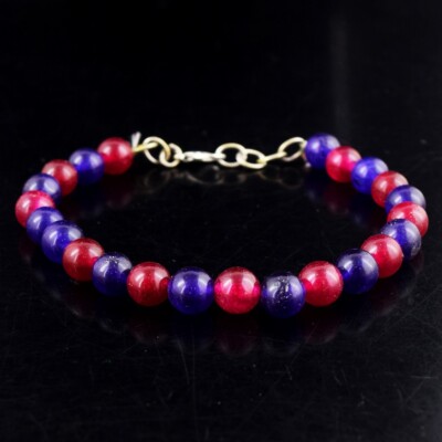 Tolles exklusives Perlenarmband rosa Rubin & Amethyst 89,00 kt VK 27 E573