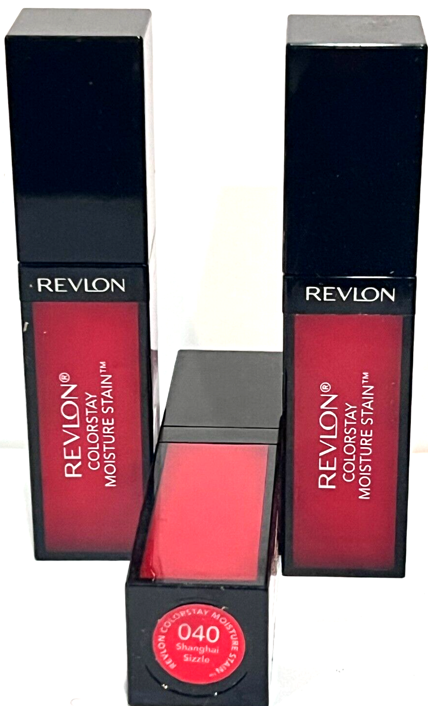REVLON COLORSTAY Moisture Stain 040 Shanghai Sizzle 3 Pack New Sealed 0.27 oz