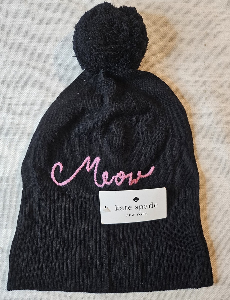 Kate Spade New York Meow Leopard Face Beanie Hat | eBay display picture 1