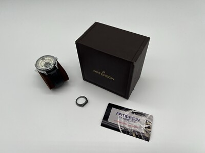 PATERSON Automatic Herrrenuhr, mit Leder Armband, Weißes Ziffernblatt 45mm