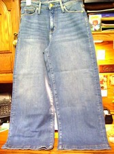 UNIVERSAL THREAD WOMENS JEANS HIGH RISE WIDE LEG SIZE 6 28 WAIST CROP