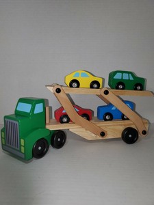 melissa and doug wooden car carrier