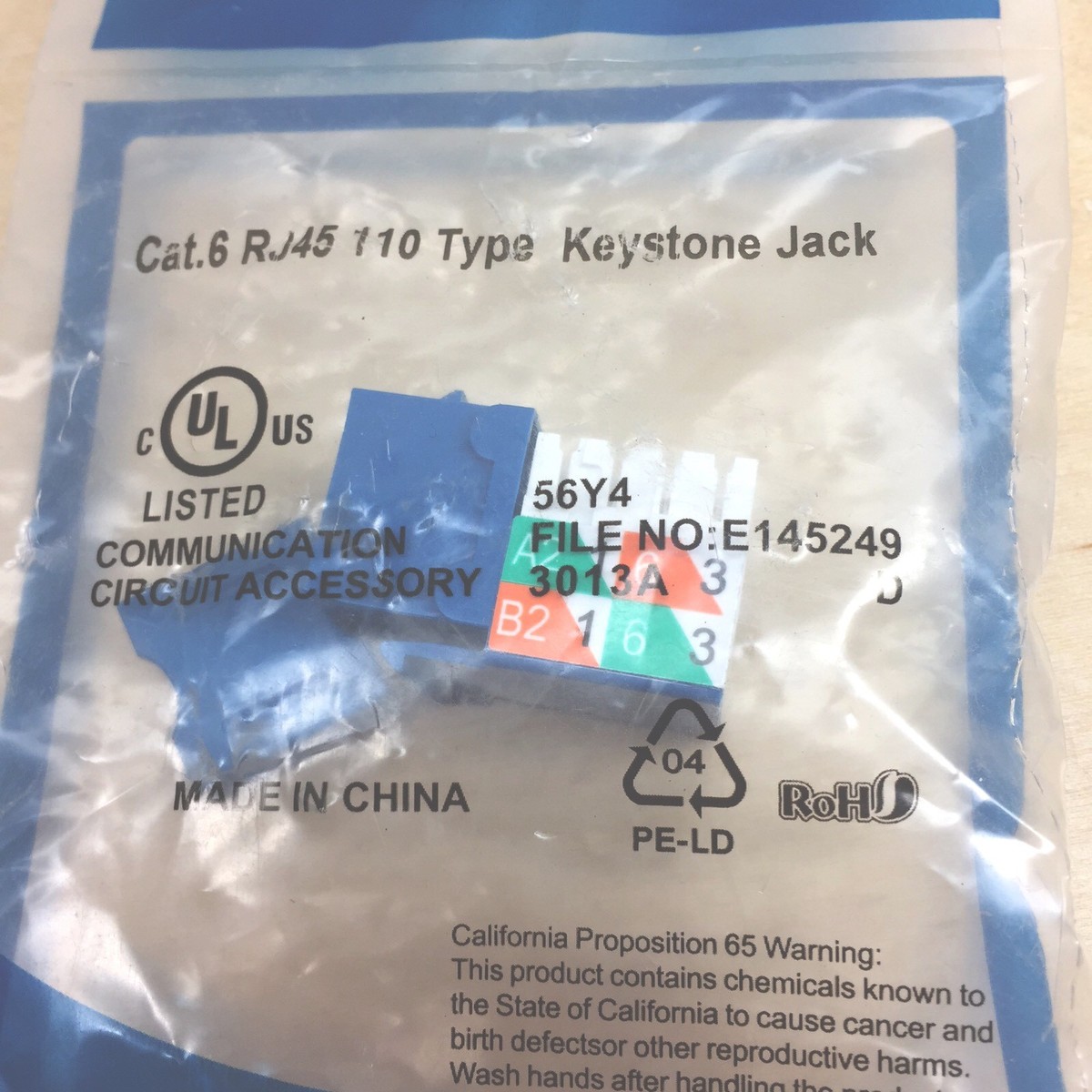 LOT OF 3 TRIPP LITE 56Y4 CAT-6 CATE-5E 110 STYLE KEYSTONE