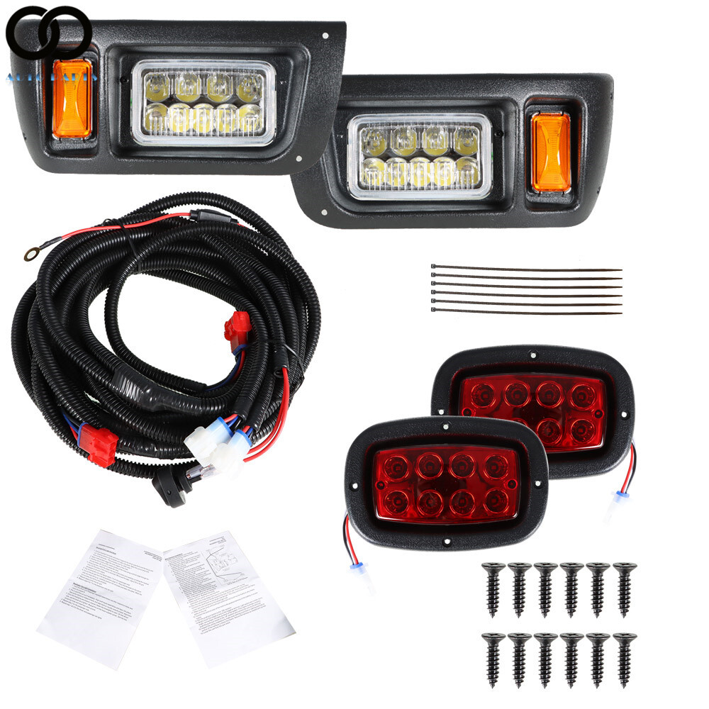 Golf Cart LED Light Kit Headlights & Tail Lights Kit For Club Car DS 1993 UP
