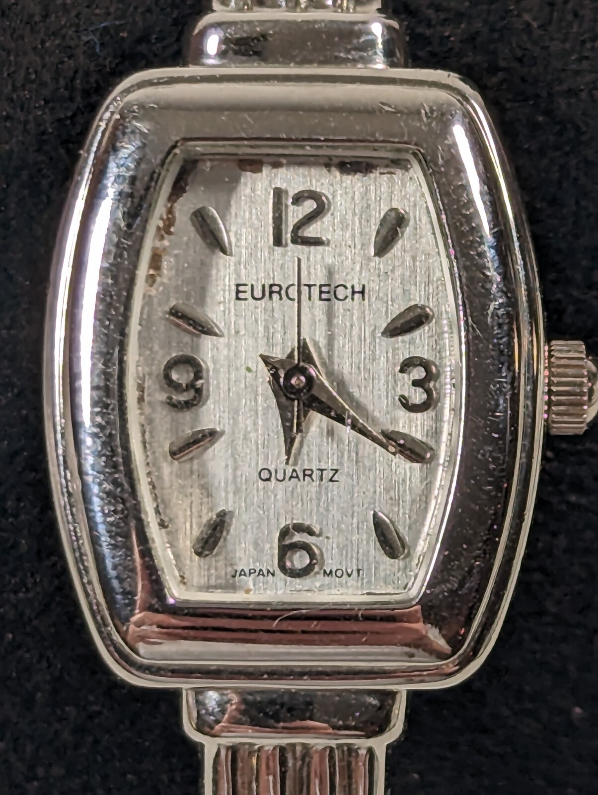 Eurotech Silver Tone Dial Rectangle Case Hinge Br… - image 2