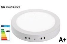 12W LED White Body Surface Mount Ceiling Panel Down Light Cool White 6000K