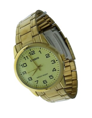 Casio MTP-V001G-9B Round Men Numeral Gold Tone S Steel