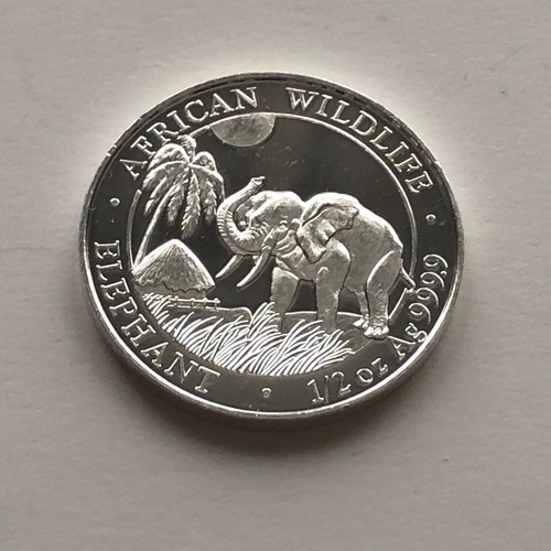 Somalia Elefant, 50 Shillings 2017, ½ Unze 999er Silber (S4-16-12 - 第 1/2 張圖片