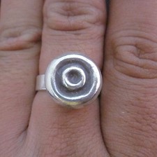 Fine Silver Jewelry Rings Ethno Anello Argento Adjustable Mind Halo Band 46028