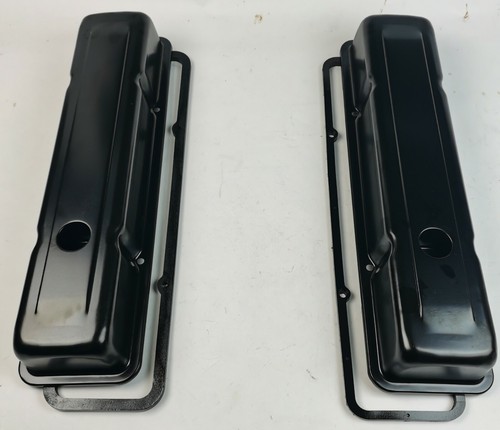 58-79 SB Chevy Black Engine Dress Up Kit Tall Valve Covers Air Cleaner SBC 350 - Picture 3 of 3